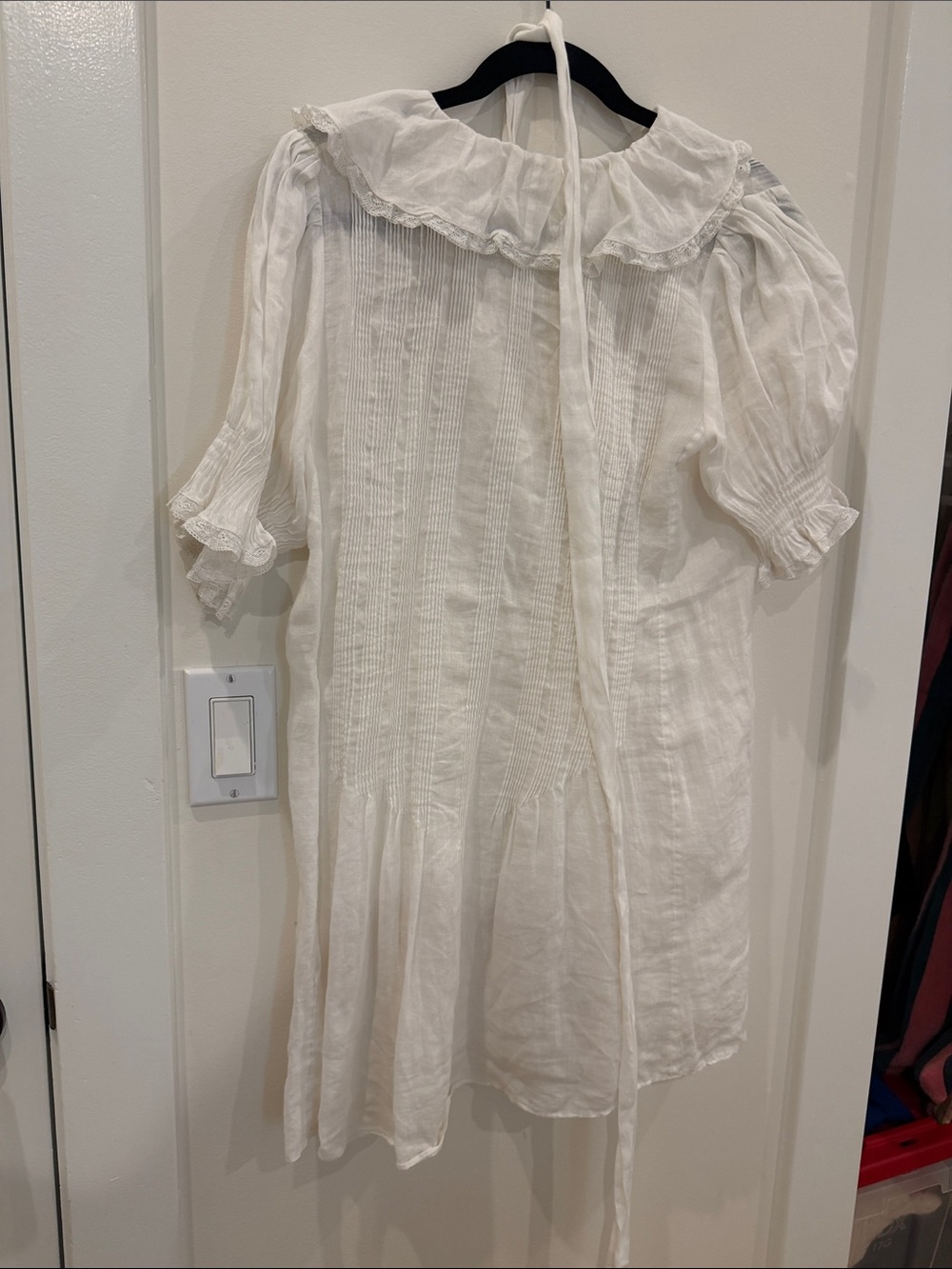 Doen Cream Ruffled Tie-Front mini dress - Picture 10 of 12